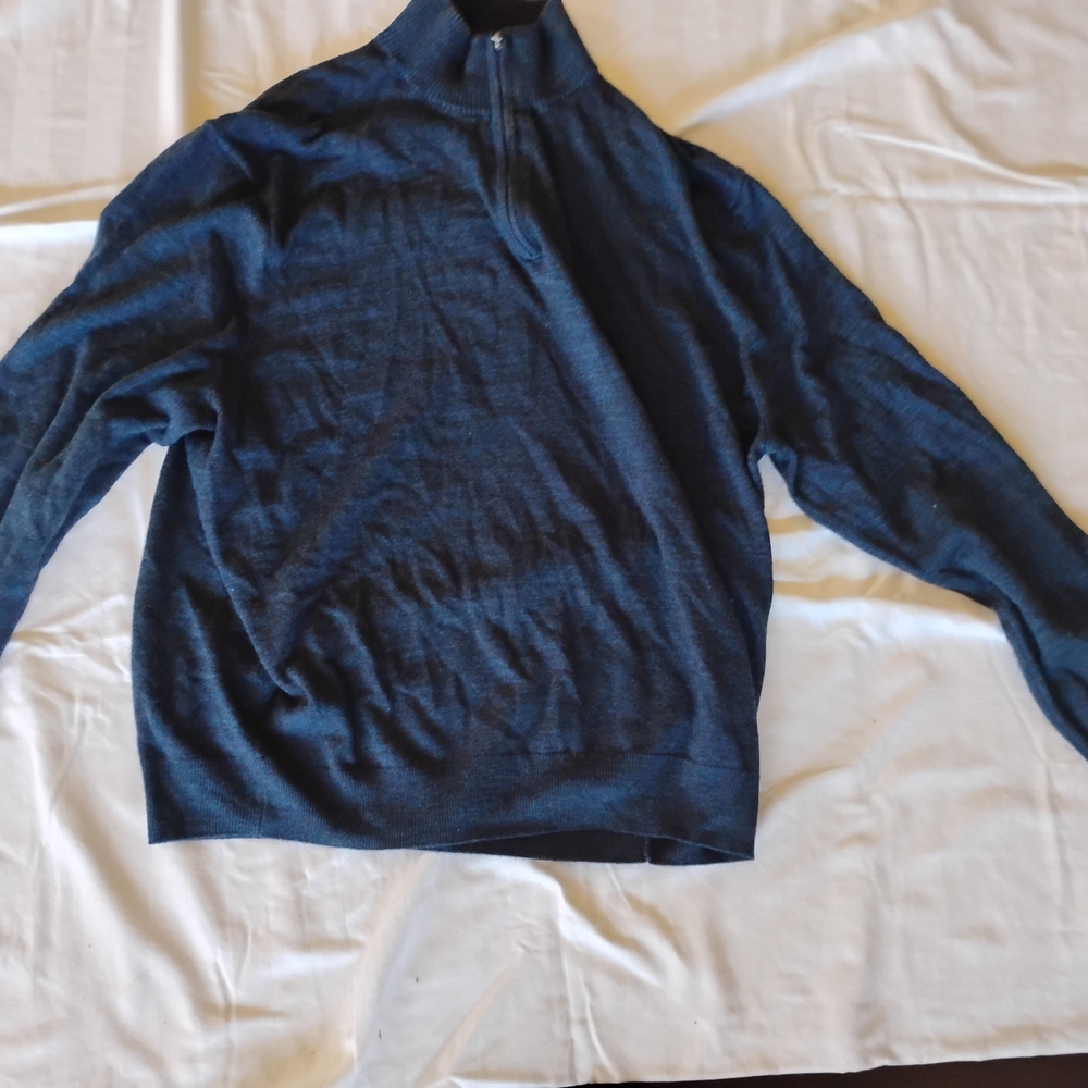 Dockers Men's Deep Blue Zip-Up Sweater